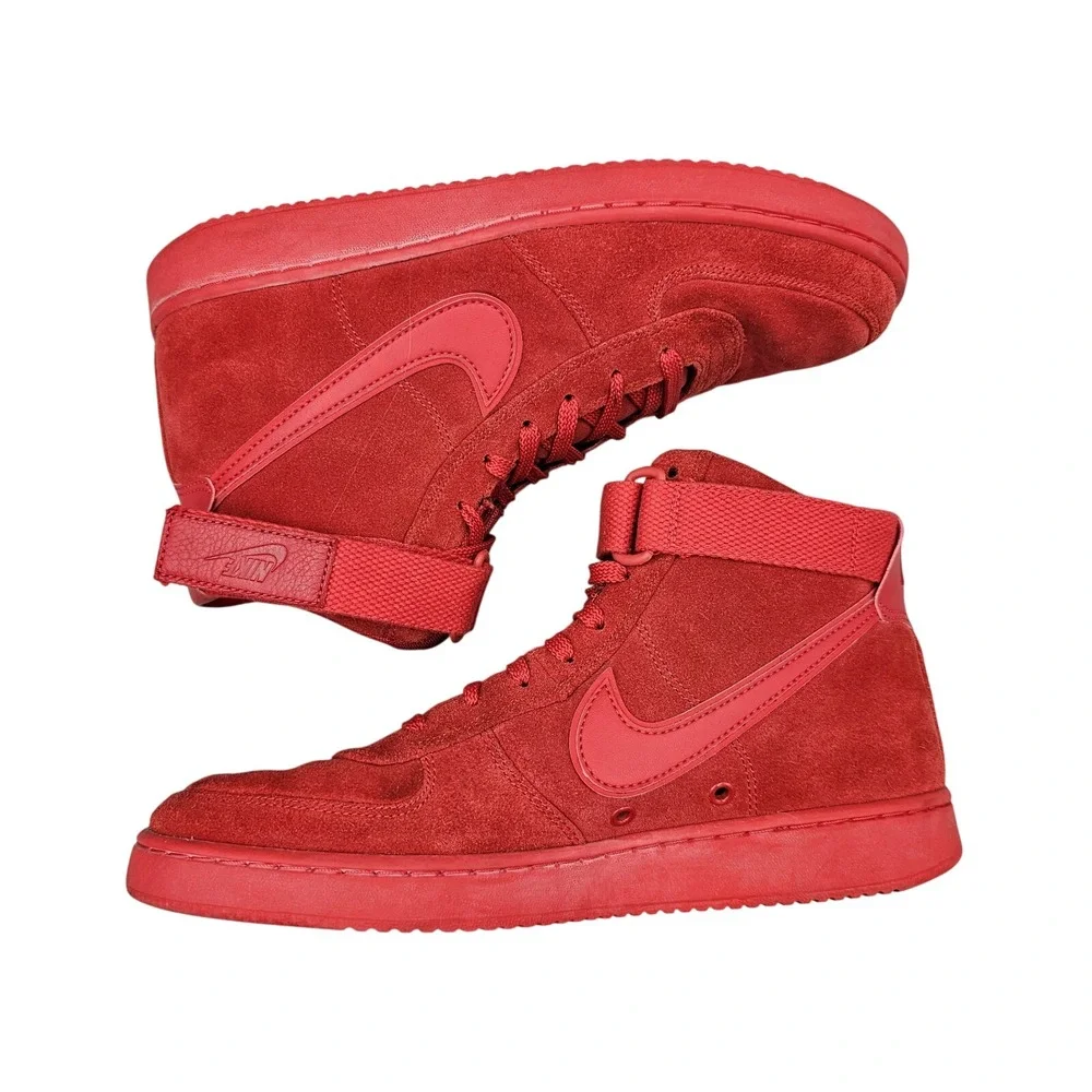 Men's Size 9.5 US EUC John Elliott's x Nike Vandal High Top Red Sneakers Shoes‎